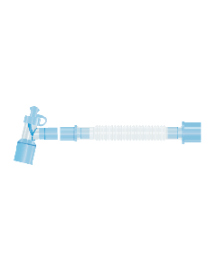 Catheter Mount with Detachable Double Swivel, Flexi - Lock, Elbow and Elastomeric Cap 22mm F and 15mm F/22mm M Connectors