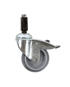 Bristol Maid Castors - Factory Fit-100mm, Pressed Steel, 4 x braking