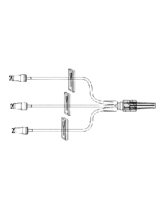 4" Smallbore Trifuse Ext Set w/3 MicroClaveÂ® Clear, 3 Clamps, Rotating Luer [Pack of 50]