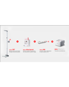 seca 287dp Ultrasonic height & weight measurement station (with voice guidance), supplied with direct print software & seca 456 USB adapter)
