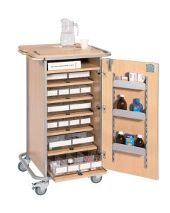 ﻿﻿Unit Dosage System Drug Trolley - Small-Beech [Pack of 1]