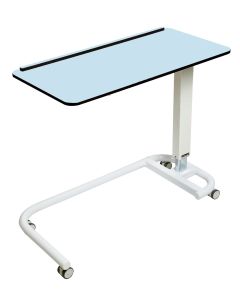 ﻿﻿﻿Over Bed Table, ﻿C-Shaped Base, ﻿Compact Grade Flat Laminate Top with Retaining Lip