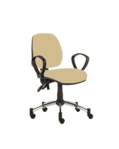 ?Consultation?Chair with Arms & Chrome Base - (Anti-bacterial Vinyl)