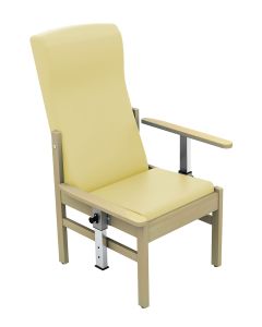 ﻿﻿﻿﻿Atlas Patient High-Back Arm Chair with Drop Arms - (Anti-bacterial Vinyl)