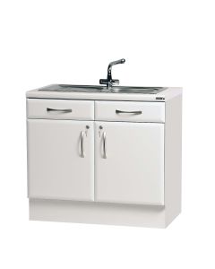 ﻿100cm Sink Cabinet (excluding sink/taps) - White Finish