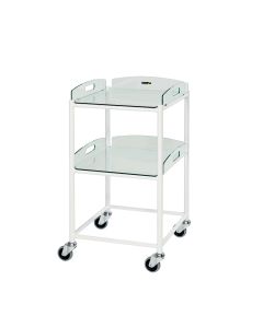 Dressing Trolley – 2 Glass Effect Safety Trays