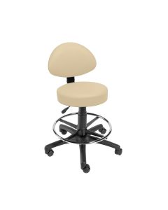 Gas-lift Stool with Back-Rest & Foot Ring