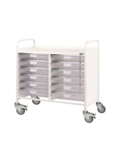 VISTA 100 Trolley - 12 Single Depth Trays-Clear