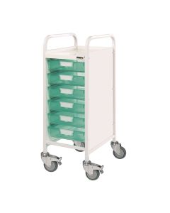 VISTA 30 Trolley -  6 Single Depth Trays-Green [Pack of 1]