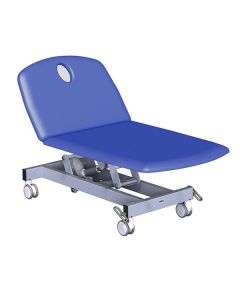 Fusion Bariatric 2 Section Variable Height Electric Couch - 100cm(W) Sun-FBVHC2E-100 Mid Blue [Pack of 1]