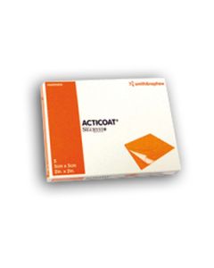 Acticoat Antimicrobial barrier dressings 5cm x 5cm [Pack of 5] 