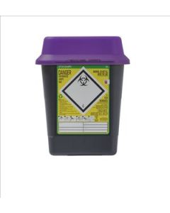 Polypropylene Sharps Container 5L Grey UK Purple Lid [Pack of 1]