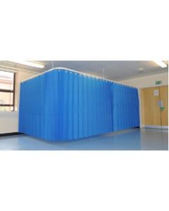 Opal Disposable Curtains With Eff Hanging System Sky Blue