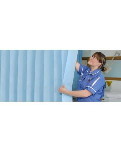 Opal Disposable Curtains With Nfh Hanging System Large Sky Blue