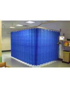 Opal Health Disposable Curtains With Nfh Hanging System Large Pacific Blue