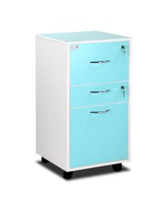 Bristol Maid Bedside Cabinet - Grey White - Lockable Upper Drawer - Personal Drawer - Non Locking Lower Drawer