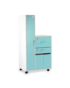 Bristol Maid Bedside Cabinet - Grey White - Left Hand Wardrobe - Drawer - Large Lower Drawer - Adjustable Shelf - Cam Lock