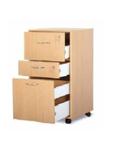 Bristol Maid Bedside Cabinet - Beech - Locking Flap - Personal Drawer - Lower Drawer - Adjustable Shelf - Cam Lock