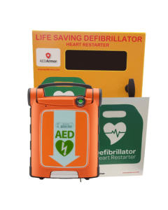 Cardiac Science Powerheart G5 Fully Automatic with AED Armor Stainless Steel Cabinet - Unlocked