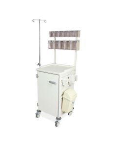 Bristol Maid Caretray Trolley - Critical Care, 3 X 100mm, 2 X 150mm Trays, Electronic Push Button Lock [Pack Of 1]