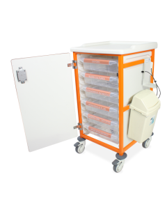 Bristol Maid Caretray Trolley - Sepsis, 6 X 100mm Trays, High Security Bolt Lock [Pack Of 1]