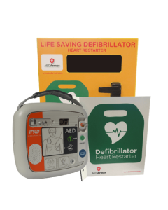 CU Medical Systems iPAD SP1 Fully Automatic with AED Armor Stainless Steel Cabinet - Locked