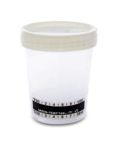 Urine Sample Collection Sterile Cup 120ml With Temperature Strip [Pack Of 1]