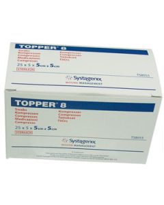 Sterile Topper Swabs, 5cm x 5cm (25 Packs of 5)