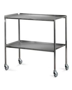 Bristol Maid Trolley - Dressing - Stainless Steel - 2 Fixed Shelf - 3 Upturned Sides - 900mm [Pack Of 1]