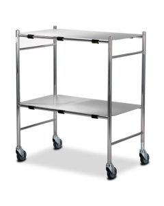 Bristol Maid Trolley - Dressing - Stainless Steel - 2 Removable Shelves - 750mm