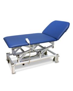 Bristol Maid Couch - Bariatric - Variable Height - Two Section - Electric - Vinyl - Bristol Blue