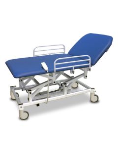 Bristol Maid Couch - Bariatric - Variable Height - Two Section Mobile - Electric - Vinyl - Bristol Blue