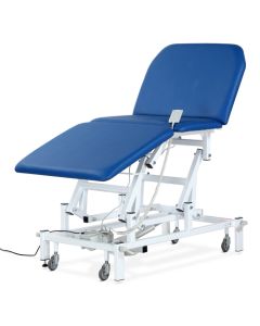 Bristol Maid Couch - Bariatric - Variable Height - Three Section - Electric - Vinyl - Bristol Blue