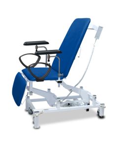 Bristol Maid Phlebotomy Chair - Variable Height - Three Section - Vinyl - Bristol Blue