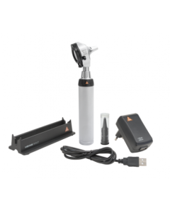 HEINE BETA 200 F.O. LED Otoscope -  USB Rechargeable Handle With USB Cord and Plug-in Power Supply [Pack of 1]