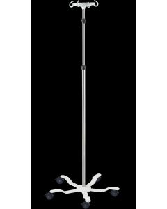 Provita IV-Pole Low-Gravity, Stainless Steel, One Hand Adjustment, Flat-Bar Steel Base Legs, Twin 50 mm