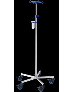 Provita IV-Pole, Stainless Steel, ( Mri Suitability 1,5 Tesla) Screw Adjustment, Castors Mono 80 mm