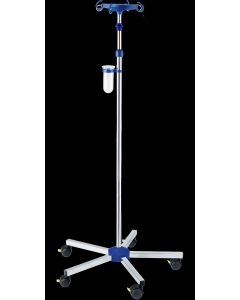 Provita IV-Pole, Chromed, One Hand Adjustment, With Weighted Base, Twin 50 mm I-N41211