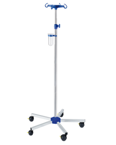 Provita IV-Pole, Chromed, Screw Adjustment, With Weighted Base, Twin 50 mm I-N41221