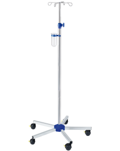 Provita IV-Pole, Chromed, Screw Adjustment, With Weighted Base, Twin 50 mm I-N41222