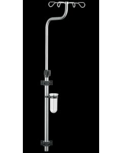 Provita Wall IV-Pole, 90 Degree Bend, Screw Adjustment, With Wall Mount, Stainless Steel / Aluminium