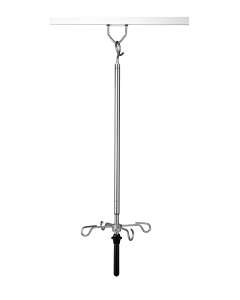 Provita Ceiling IV-Pole, One Hand Adjustment, Stainless Steel, For Room Height 2.700 mm