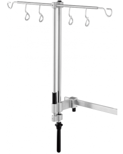 Provita 6 Hook IV Pole With Clamp