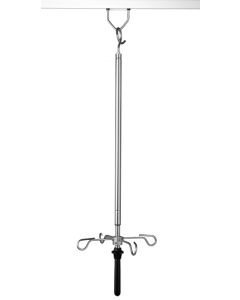 Provita Ceiling IV-Pole, One Hand Adjustment, Stainless Steel, For Room Height 3.100 mm, Thread For Pump