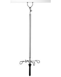 Provita Ceiling IV-Pole, One Hand Adjustment, Stainless Steel, For Room Height 3.500 mm, Thread For Pump