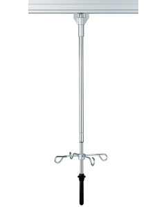 Provita Ceiling IV-Pole, One Hand Adjustment, Stainless Steel, For Room Height 2.700 mm, Thread For Pump