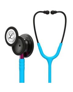 3M Littmann Classic III Monitoring Stethoscope 69cm Turquiose Tubing, Smoke Chestpiece, Pink Stem [Pack of 1]