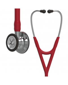 3M Littmann Cardiology IV Diagnostic Stethoscope, Burgundy Tubing, Mirror Chestpiece, Stainless Stem [Pack of 1]