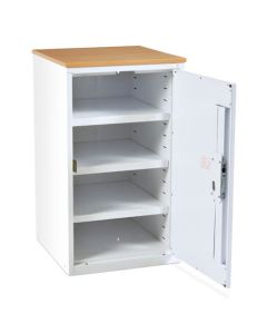 Bristol Maid Drug & Medicine Base Unit - R/H Hinge - 870mm - Flat Shelves - Digital Push Button Lock