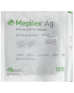 MEPILEX AG Silicone , Silver Impregnated , Non Bordered Dressing 10cm X20CM [Pack of 5]